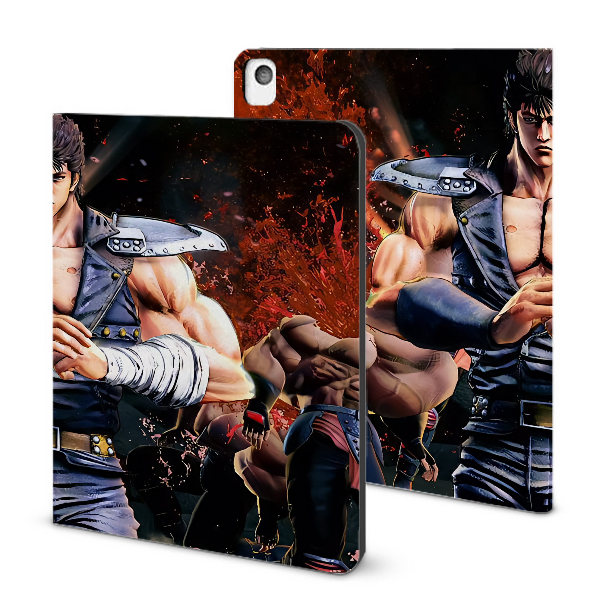 （画像用） 北斗の拳 Fist of the North Star IPadケース ペンホルダー付き ブックスタイルデザイン